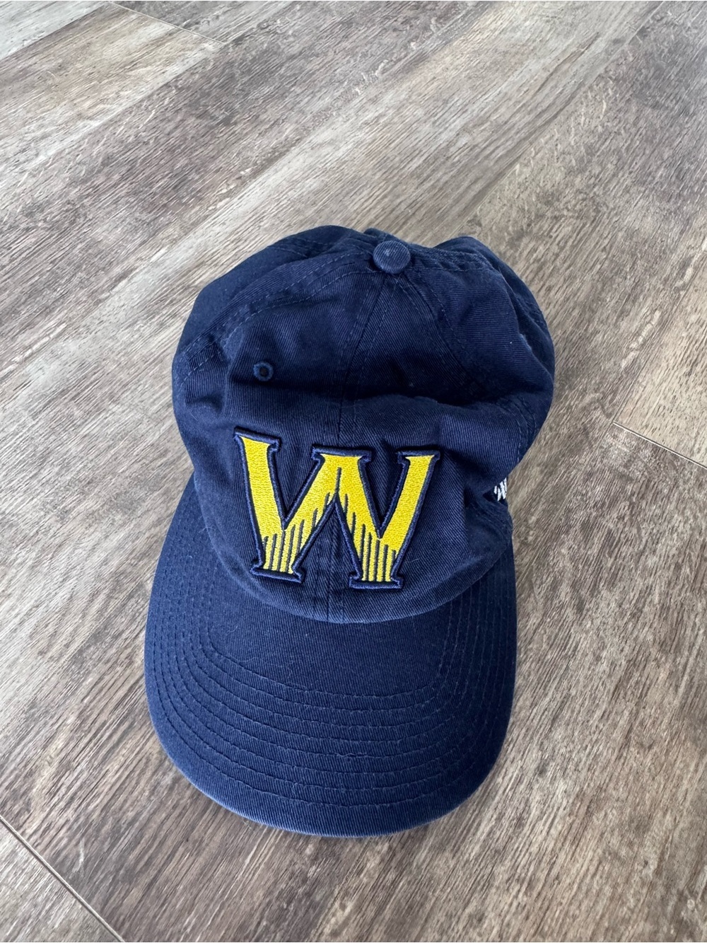 Golden State Warriors Navy Baseball Cap with Yellow 'W' Patch